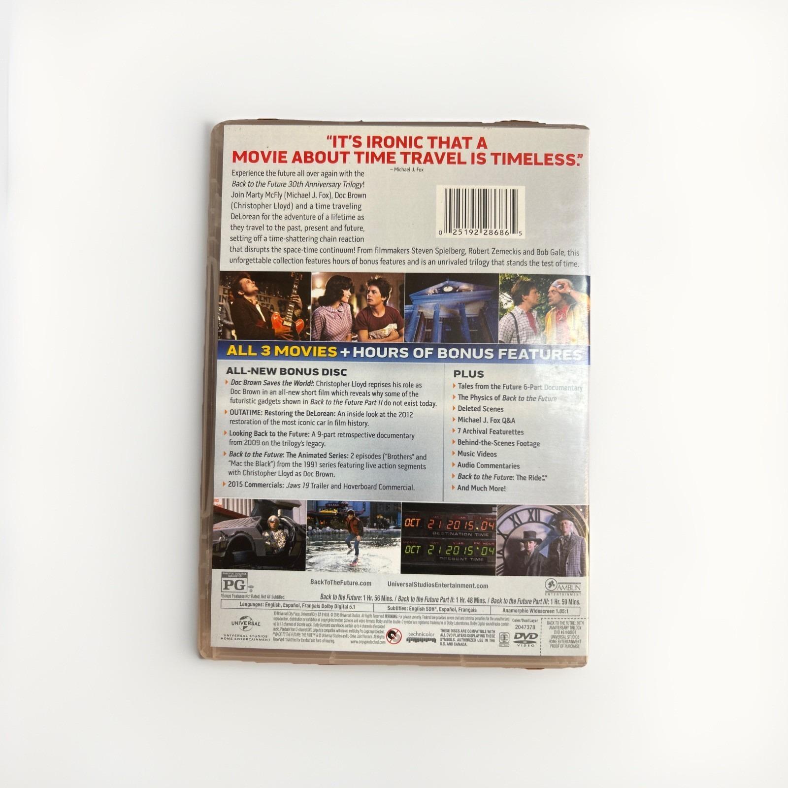 Back to the Future 30th Anniversary Trilogy DVD Like New 5 Disc
