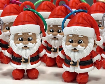 Flexi Santa, Christmas Gift, 3D Printed Desk Toy