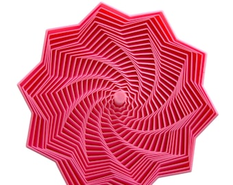 Fidget Star with Handle: Hypnotic Visual & Sound Stress Relief Spinner, 3D Printed Desk Toy