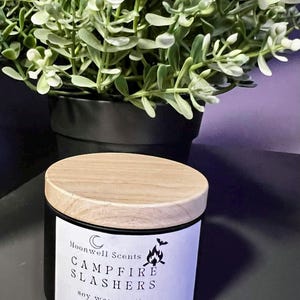 Campfire Slashers Candle | Hand-Poured Soy Blend, Black Tin
