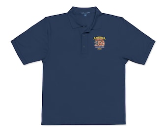 America 250th Anniversary Polo Shirt – Patriotic Embroidered Tee