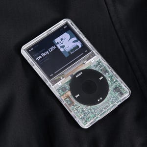 Apple iPod Video 5th (128 GB / 1800 mAh batteri) med transparent frontplatta