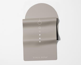 Tappetino yoga per allineamento: gomma naturale ecologica, antiscivolo, design minimalista