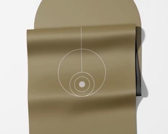 Yogamatte aus Naturkautschuk: Rutschfestes, minimalistisches Ausrichtungsdesign