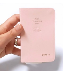 Engraved Bible Personalized Baby Name Engraved Newborn Bible Engraved New Testament Baby Bible Baby Shower Gift Engraved KJV First Bible