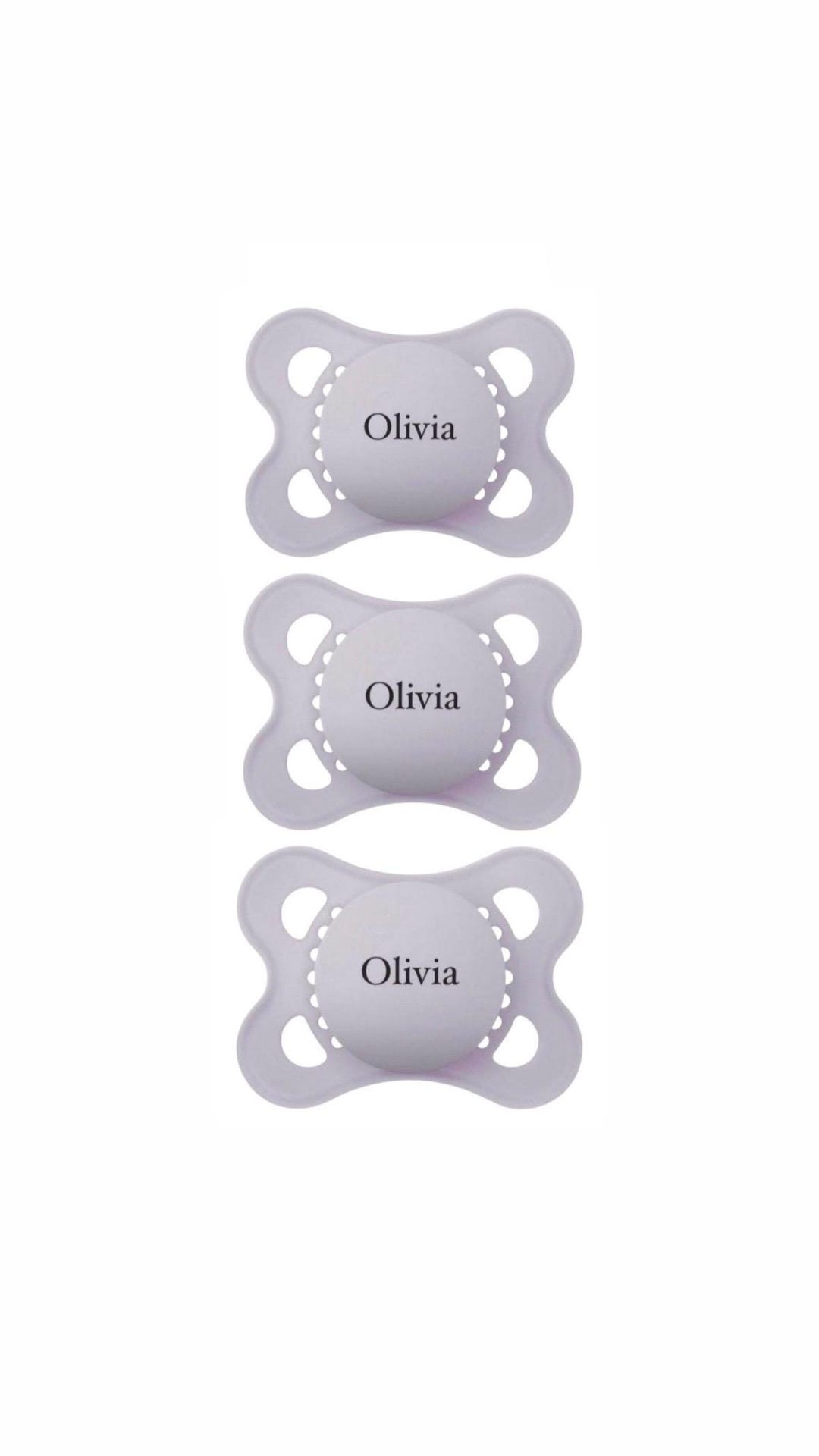 MAM Matte Personalized Pacifiers: Engraved Baby Girl Pacifier, Lavender ...