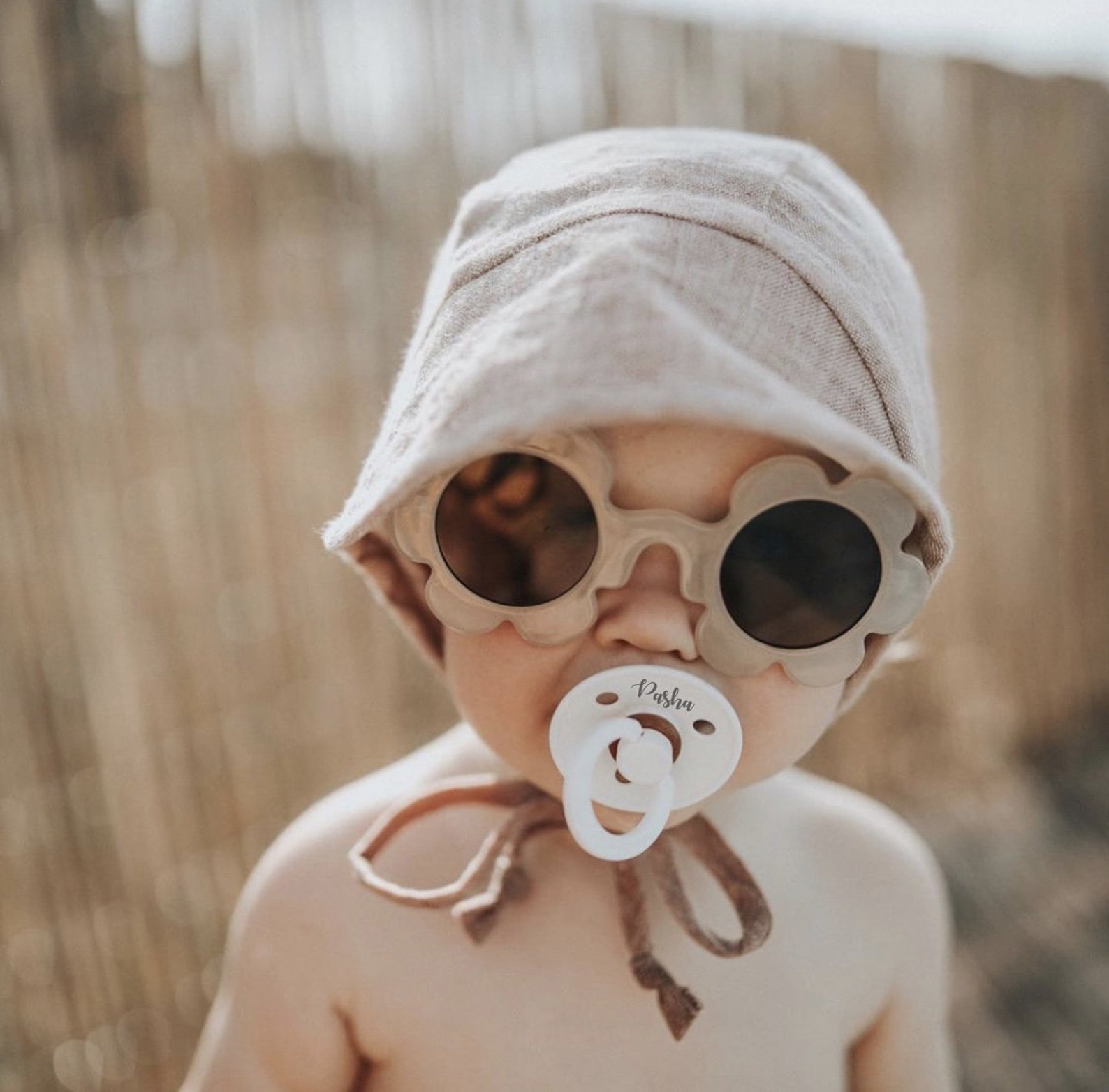 Personalized Pacifier Bibs Ivory Pacifier Baby Girl Etsy