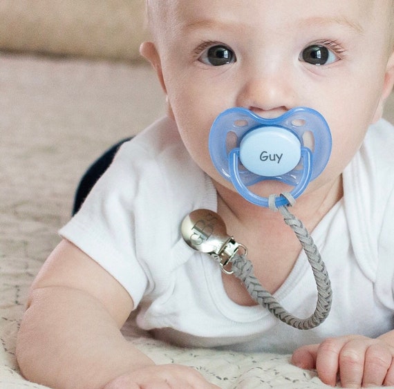 personalized pacifier clip boy