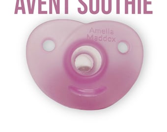 Personalized Pacifier AVENT Soothie Hospital Pacifier Baby Girl Personalized Pacifier Blue Pacifier Personalized Baby Gift AVENT Soothie