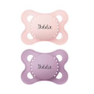 Personalized Pacifiers Baby Girl MAM Matte Personalized Pacifiers Monogram Personalized Pacifiers Baby Girl Gift MAM MATTE Pacifier 0-6 image 1