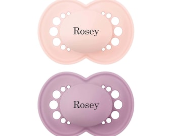 Personalized Pacifiers MAM Matte Pacifiers Baby Girl Personalized Pacifier Monogram Pacifier Personalized Baby Girl Gift MAM Pacifier 6+