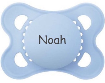 Personalized Pacifiers MAM MATTE Personalized Pacifiers Engraved Pacifiers Baby Boy Personalized Pacifiers Blue Personalized Pacifiers 0-6