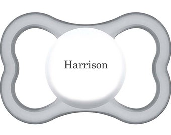 16+ Personalized Pacifier Baby Boy Personalized Pacifier Baby Girl Personalized Pacifier Baby Gift Gray MAM AIR Pacifier