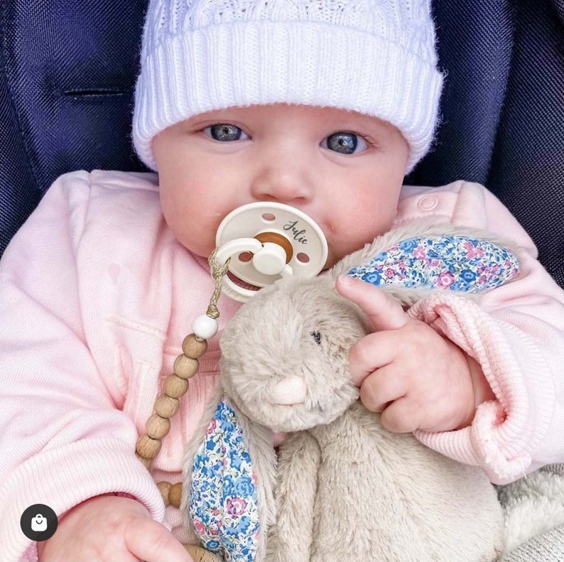 Personalized Pacifier FRIGG Daisy Pacifier Baby Girl Etsy