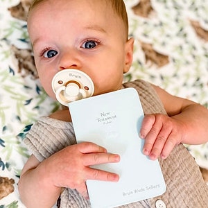 Engraved Bible Personalized Baby Name Engraved Newborn Bible Engraved New Testament Baby Bible Baby Shower Gift Engraved KJV First Bible