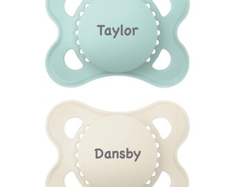 Personalized Pacifiers MAM MATTE IVORY Personalized Pacifiers Engraved Pacifiers Baby Boy Personalized Pacifiers Personalized Pacifiers 0-6