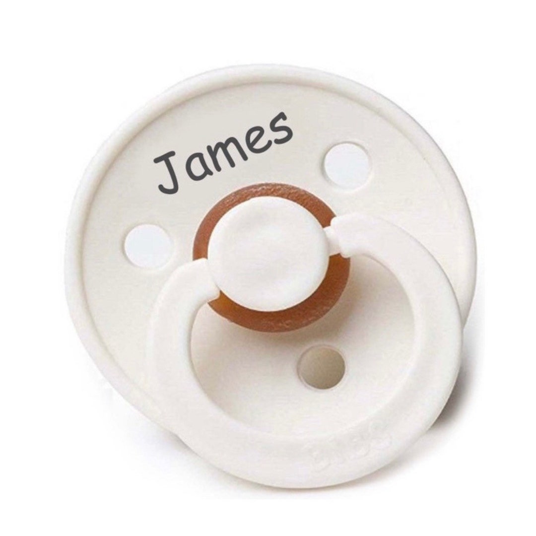 Personalized Pacifier Bibs Ivory Pacifier Baby Boy Personalized