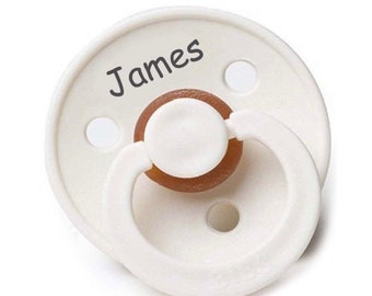 Personalized Pacifier Bibs Ivory Pacifier Baby Boy Personalized Pacifier Baby Girl Personalized Pacifier Bibs Ivory Personalized Pacifier