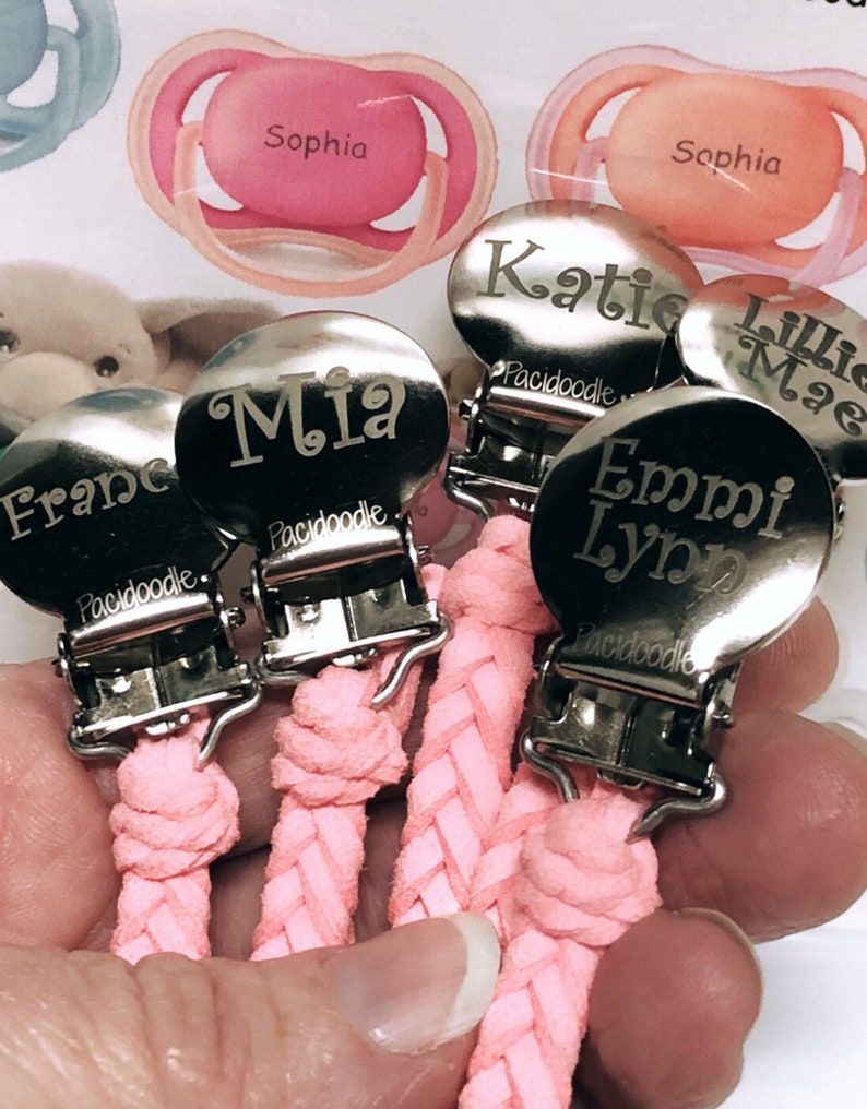Pacifier Clip Personalized Pacifier Clip Engraved Pacifier Etsy