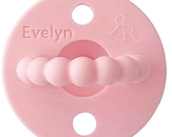 Ryan and Rose Personalized Pacifier Cutie Pat Pacifier Pink Silicone Personalized Pacifier Baby Girl Cutie Pacifier Ryan & Rose Pacifier