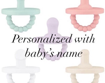 Ryan and Rose Personalized Pacifier Cutie Pat Pacifier Silicone Personalized Pacifier Baby Boy Baby Girl Cutie Pacifier Ryan & Rose Pacifier