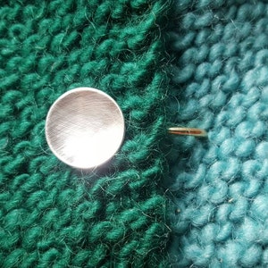 Smaller But No Less Effective, Bronze and Sterling Latch for Shawls, Cardigans and Cowls