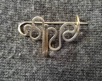 Bronze Portuguese Knitting Pin with Soldered Nickel Pin Stem
