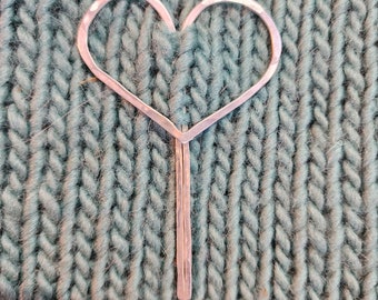 Can't Lose Sterling Heart Shawl Pin