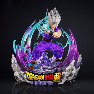 Beast Warrior Statue | STL File for 3D Printing | 1:6 Scale Energy Aura Diorama Model