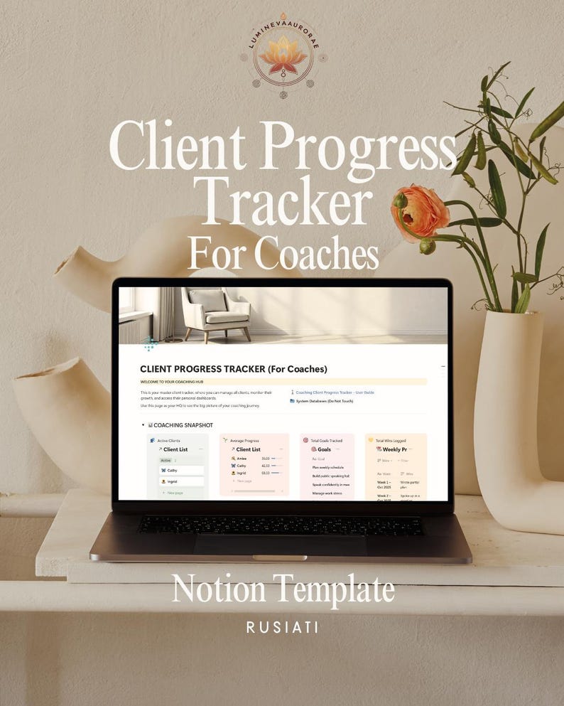 Coaching Client Progress Tracker: Notion Template (digital Download) - Etsy