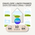 Editable Envelope Liner Template: DIY Stationery Design Canva Digital Download Printable Liner, Wedding C5, C6, A7, Square