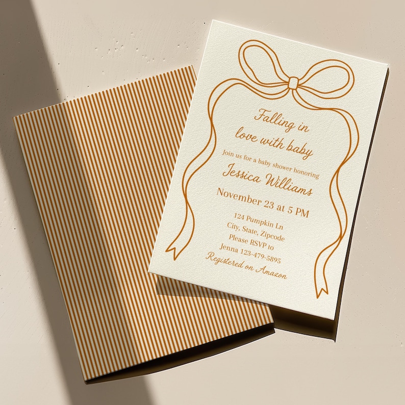 Fall Baby Shower Invitation, Editable Autumn Sprinkle Canva Invite ...