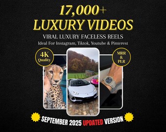 17000+ Luxury Lifestyle 4K Video Reels, MRR, PLR (Digital Download)