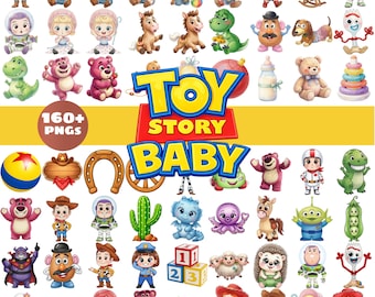 Süße Toy Story Aquarell Clipart, Baby Toy Story PNG, Toy Story Geburtstag, Woody, Buzz Lightjahre, Lotso, Jessie, Bo Peep, Little Toy Story