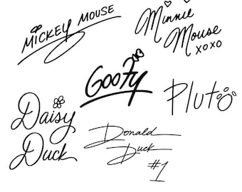Mickeyy and Friends Unterschriften SVG Bundle: Cricut, Vinylschnitt Datei (Digitaler Download)