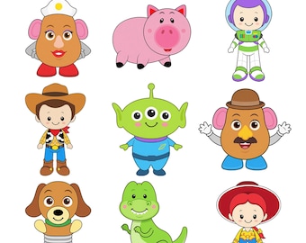 Toy Story Geschichtet SVG PNG Bundle, Woody Clipart, Lightjahre (Digitaler Download)