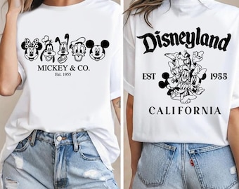 Retro Disneyland California SVG, Disneyland Est 1955 SVG, Mickey und Freunde svg, Disneyland svg, niedlicher Disney png, Disney-Shirts, Disney png