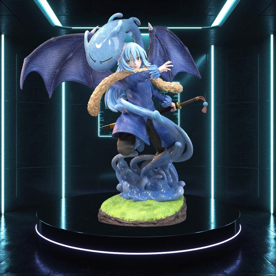 Rimuru Fanart STL Statue | 1/6 Scale | 3D STL Print File Model Instant ...