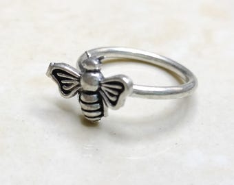 Sterling Silber Biene Ring | Zierlicher Hummel Schmuck