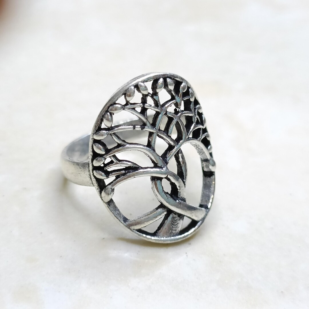Sterling Silver Tree of Life Ring | Openwork Celtic Boho Jewelry - Etsy