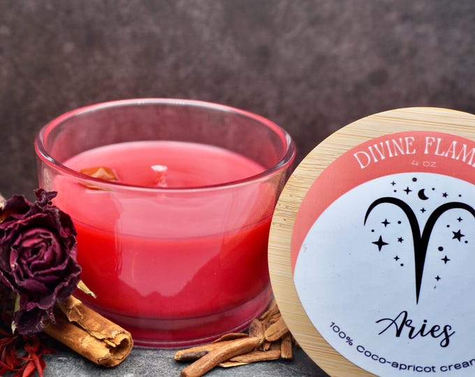 Aries Zodiac Candle