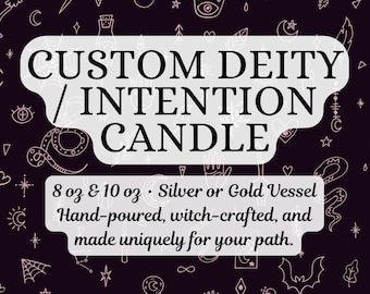 Aangepaste godheid/intentiekaars (8 oz. of 10 oz.)