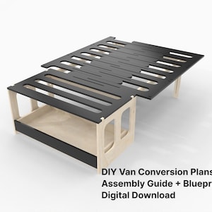 Planos Cama Camper Citroen Spacetourer Peugeot Traveller Toyota Proace | CNC DXF PDF | Camperización Furgoneta