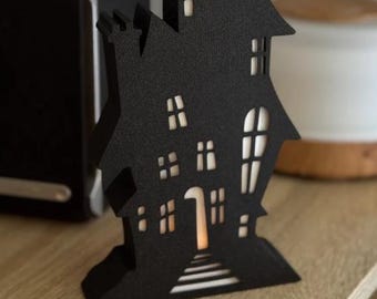 Haunted House STL – Griezelige 3D-afdrukbare Halloween-decoratie voor thuis, feesten en rekwisieten | Digitale download Griezelig spookhuismodel