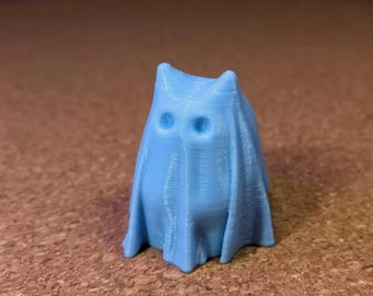 Cute Ghost Cat Figurine | 3D Printed Halloween Cat Decor | Adorable Spooky Kitty Ornament | Ghost Cat 3D Printer File | Cat Figure Gift