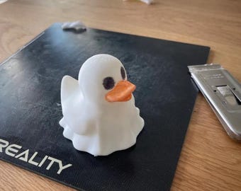 Ghost Duck Figure | Cute Halloween Duck Costume | 3D Printable File for 3D Printers | Funny Halloween Decor Idea