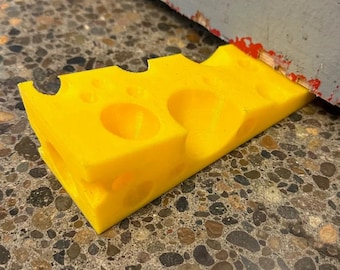 Cheese Door Stopper  Funny Wedge Shape Door Holder | Realistic Cheese Decor | Unique 3D Printed Gift for Home & Office