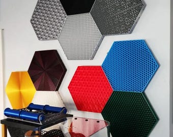 Modular Honeycomb Wall Decor  3D Printable Fill Pattern Art | Endless Layout Design Mix &Match Modern Geometric Wall Tiles | DIY STL File