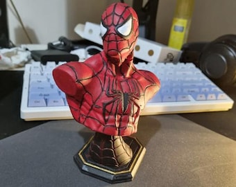 Spidr-Man Büste STL | Superhero Style Büste Modell | 3D druckbar, Desktop Sammlerstück, einfach zu drucken und herunterladbare digitale Datei