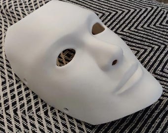 リアルな人間のマスク ポーカーフェイススタイル 3Dプリント可能 アート、コスプレ、壁飾りクラフトプロジェクト用 簡単にプリントできる顔の彫刻モデル